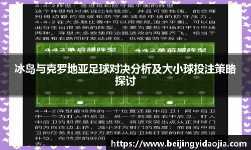 冰岛与克罗地亚足球对决分析及大小球投注策略探讨
